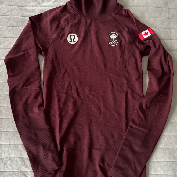 lululemon athletica Tops - lululemon athletica Women's Team Canada Long Sleeve Top in Deep Burgundy
